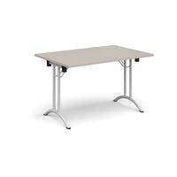 Rectangular folding leg table with curved feet