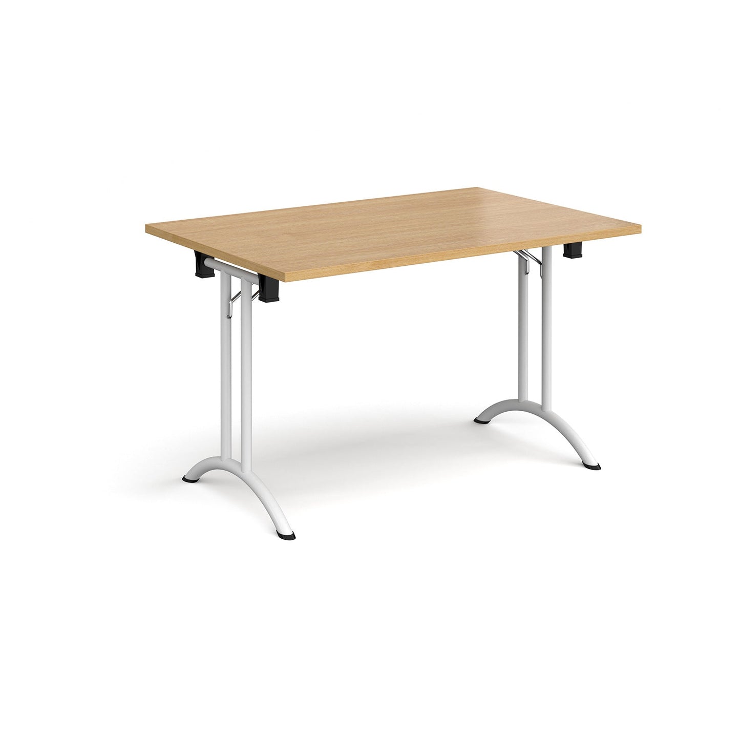 Rectangular folding leg table with curved feet