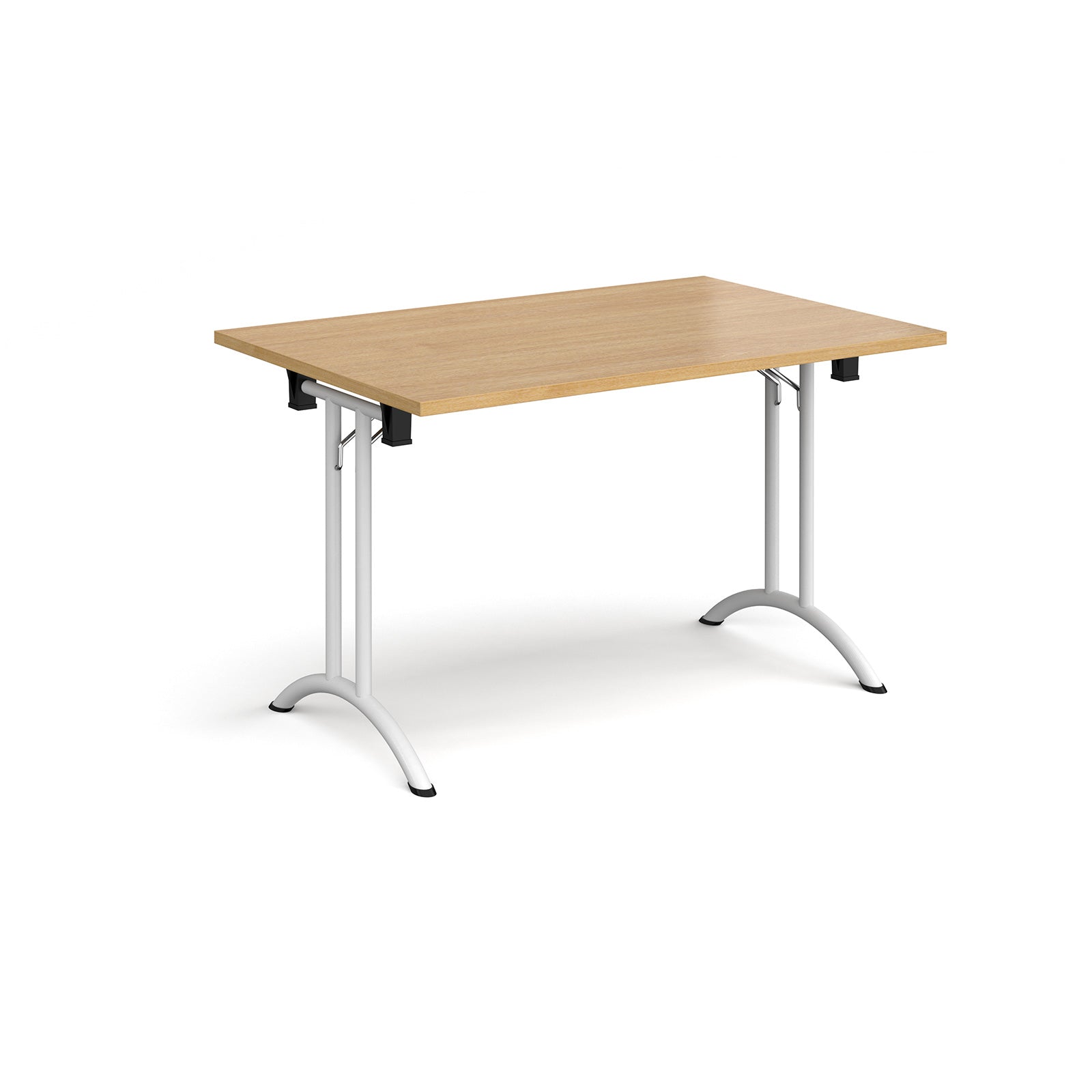 Rectangular folding leg table with curved feet
