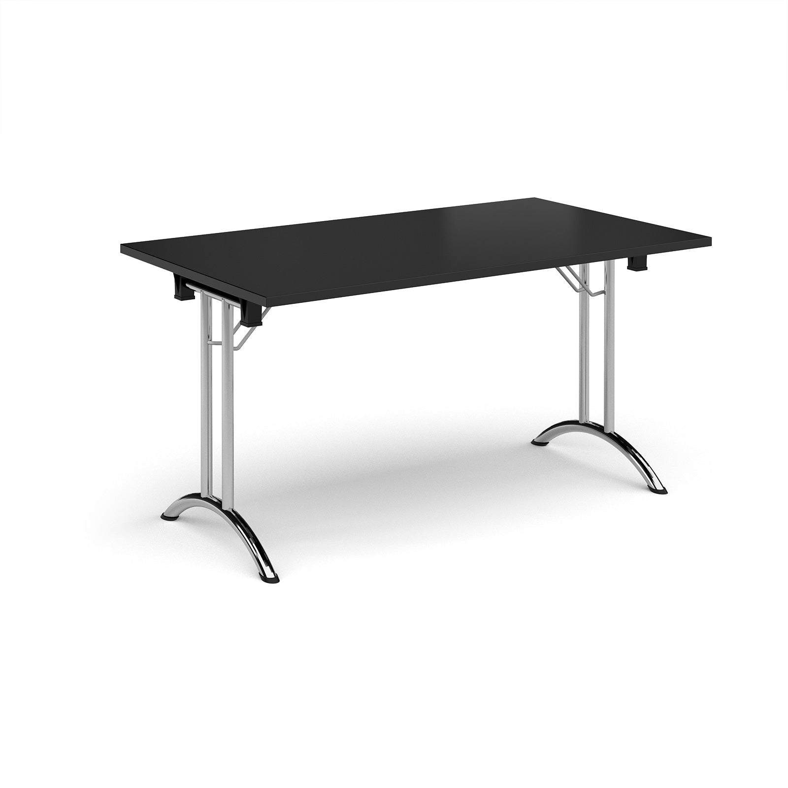 Rectangular folding leg table with curved feet