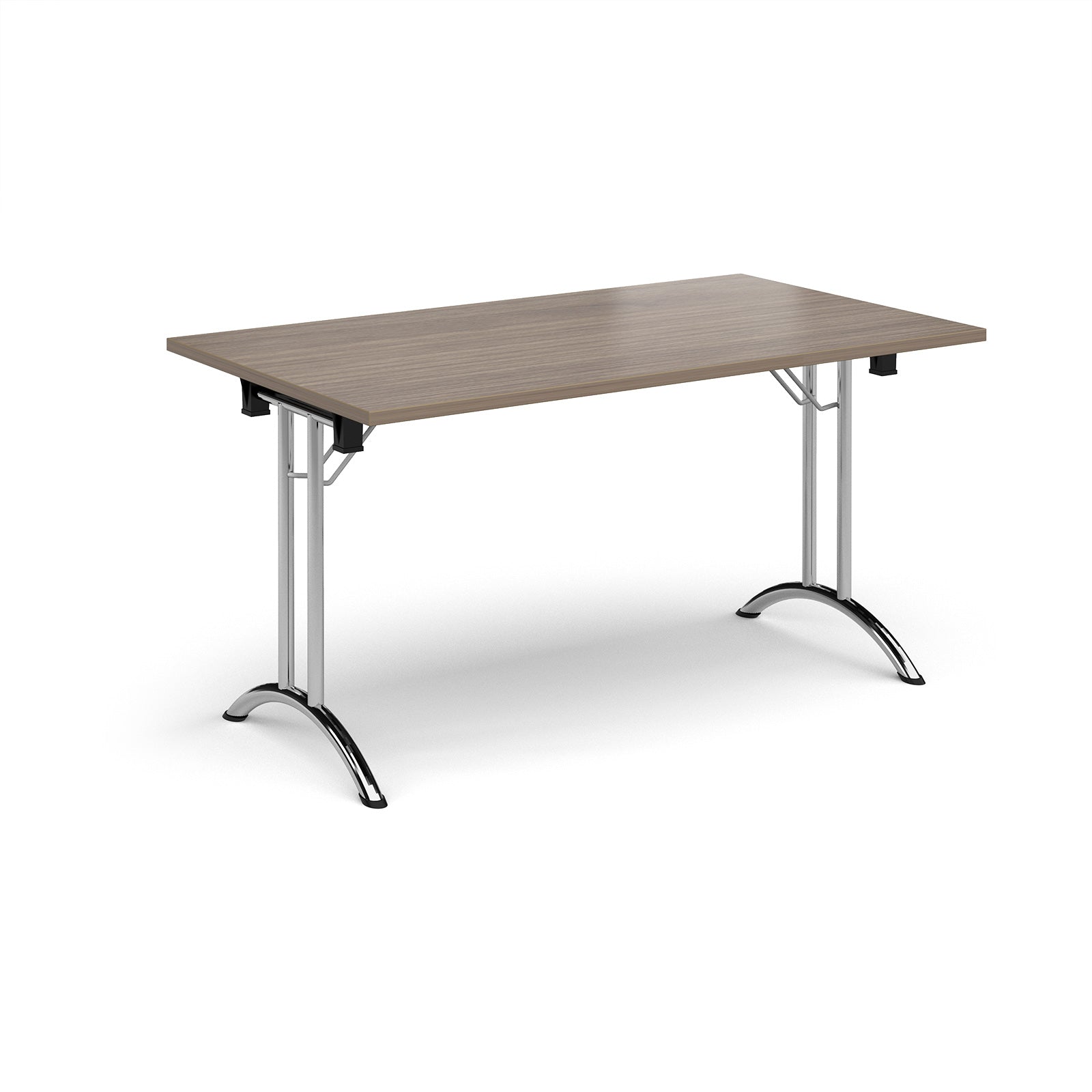 Rectangular folding leg table with curved feet