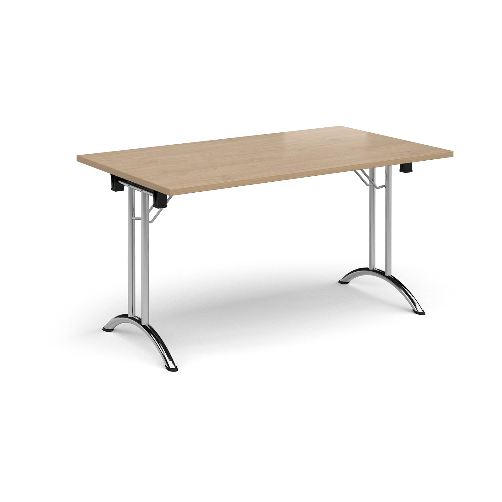 Rectangular folding leg table with curved feet