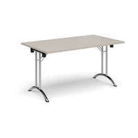 Rectangular folding leg table with curved feet