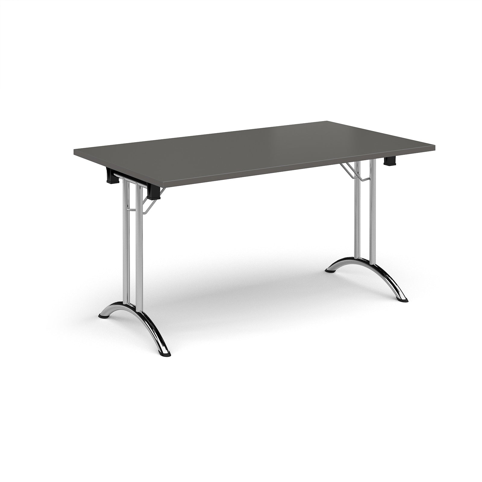 Rectangular folding leg table with curved feet