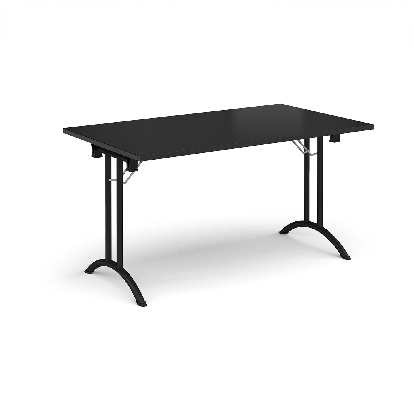 Rectangular folding leg table with curved feet