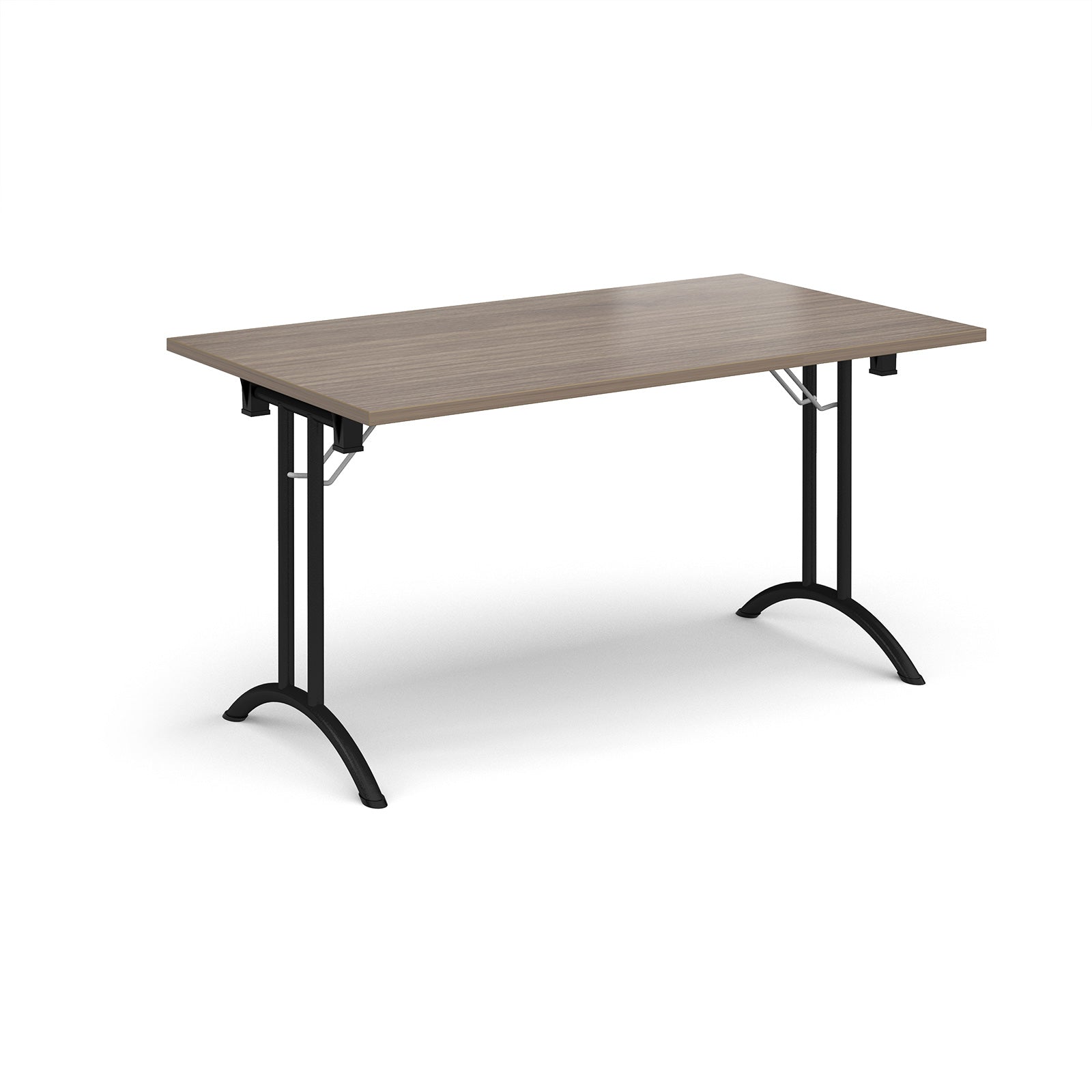 Rectangular folding leg table with curved feet