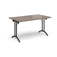 Rectangular folding leg table with curved feet