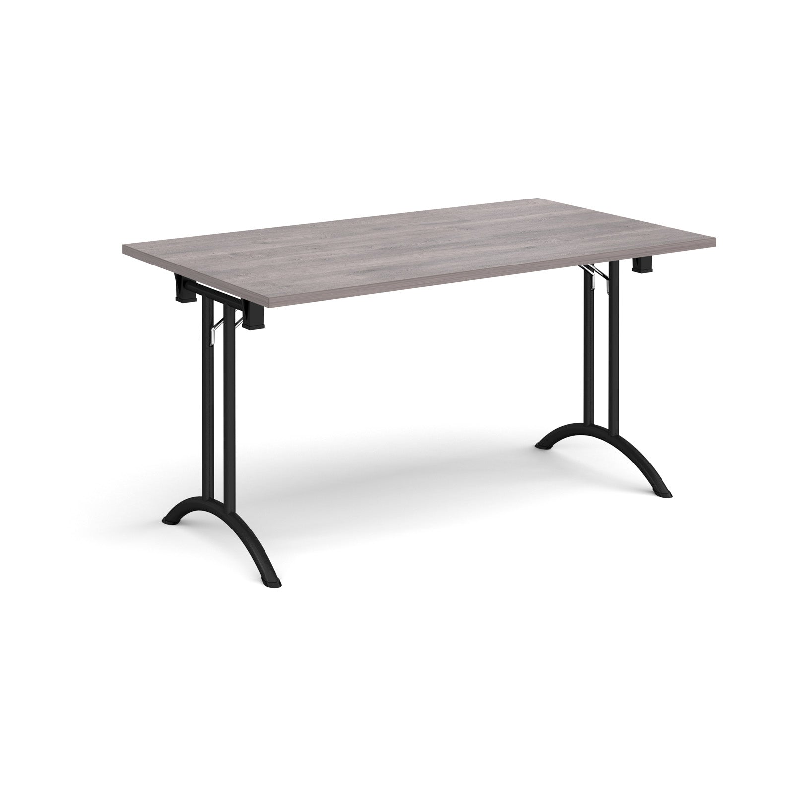 Rectangular folding leg table with curved feet