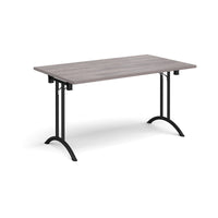 Rectangular folding leg table with curved feet