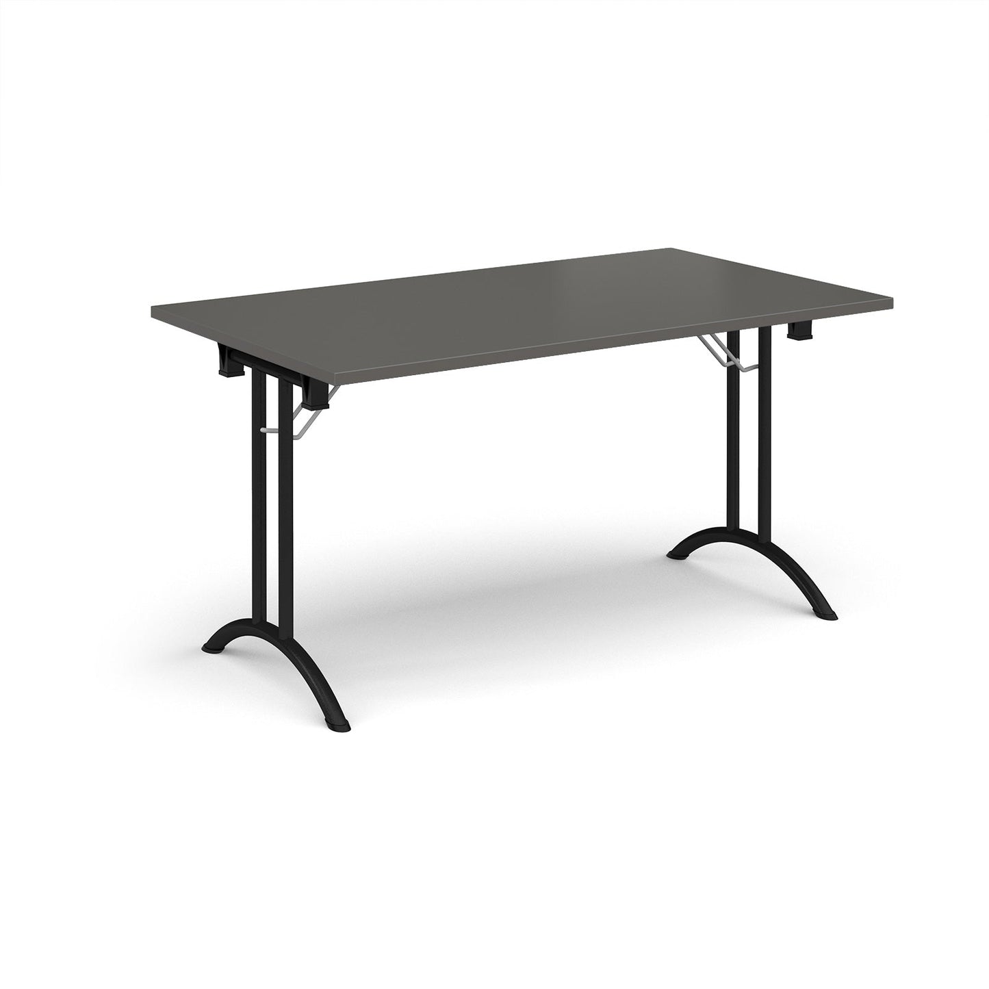 Rectangular folding leg table with curved feet