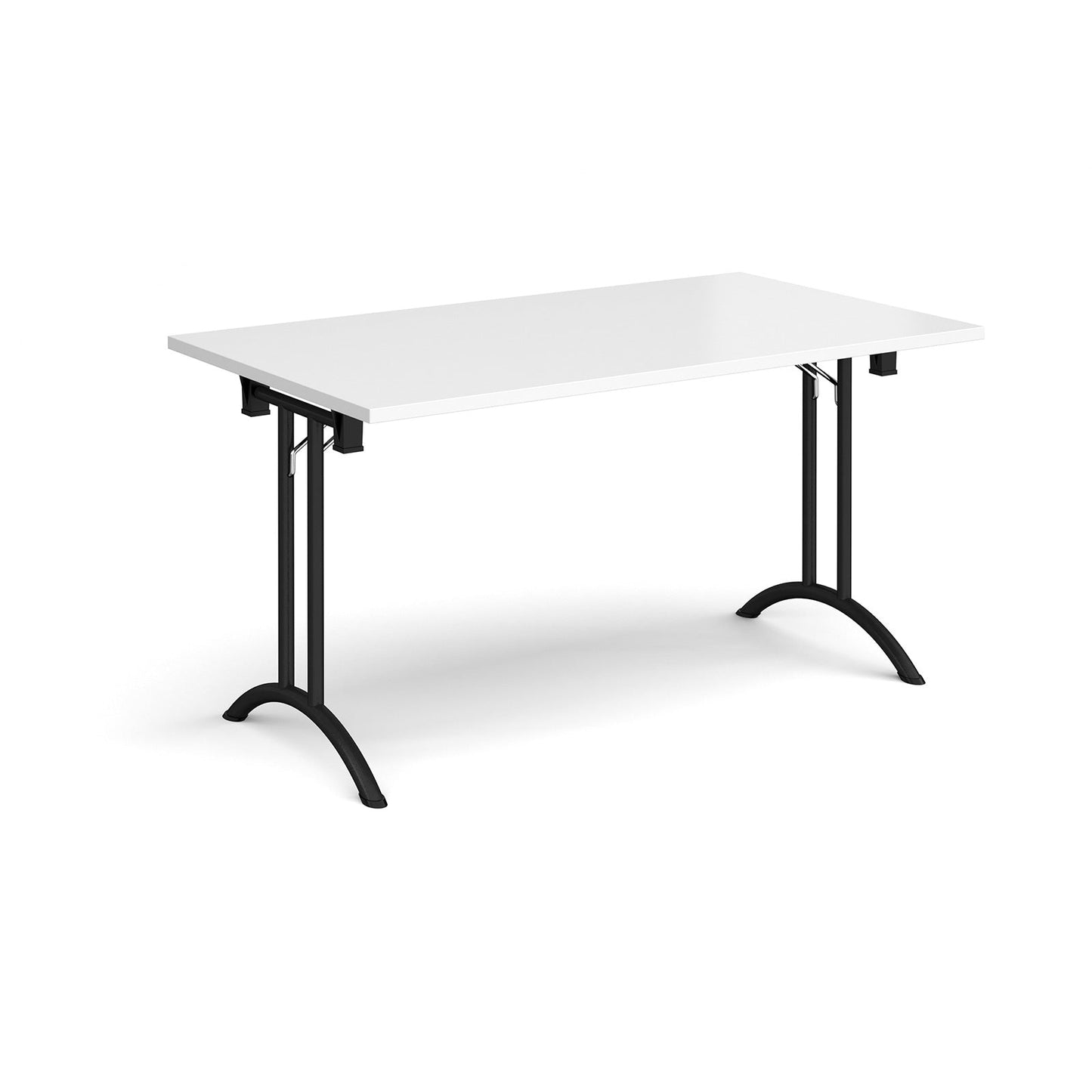 Rectangular folding leg table with curved feet