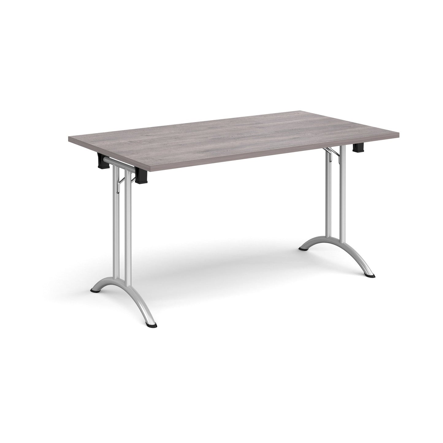 Rectangular folding leg table with curved feet