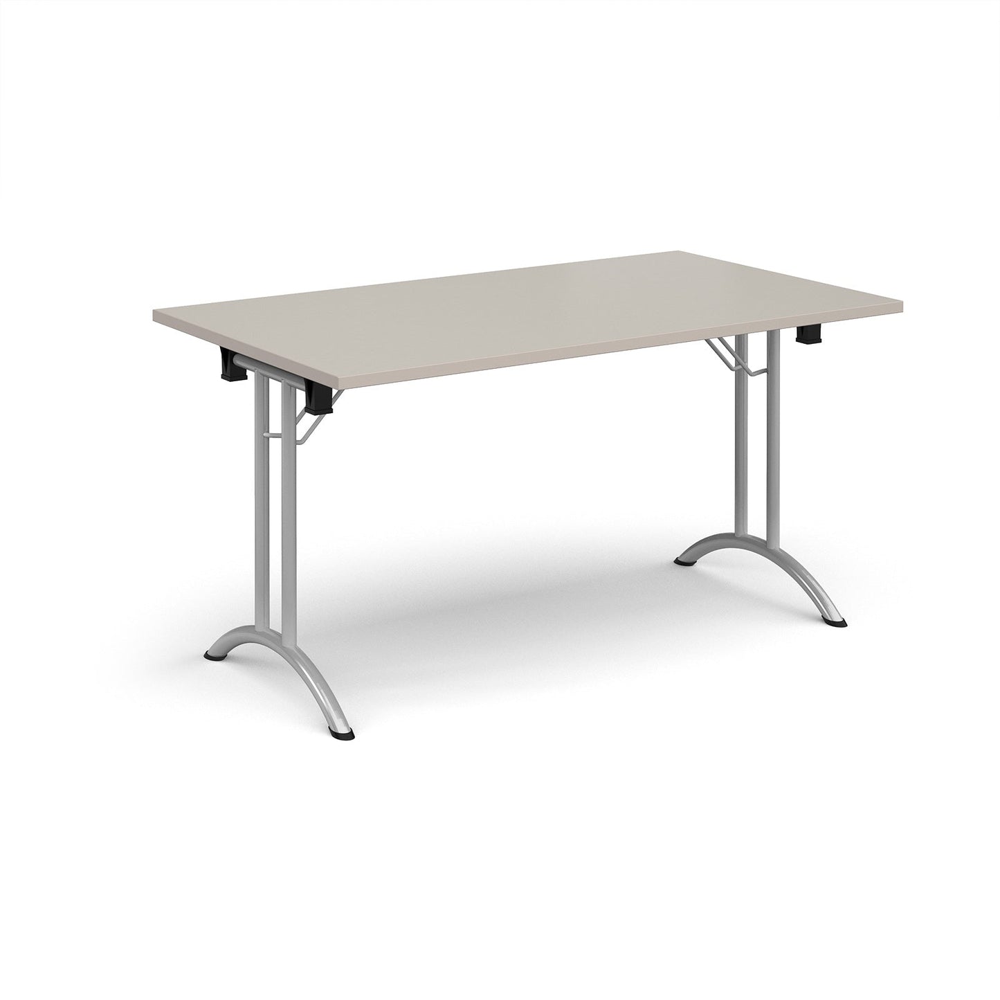 Rectangular folding leg table with curved feet