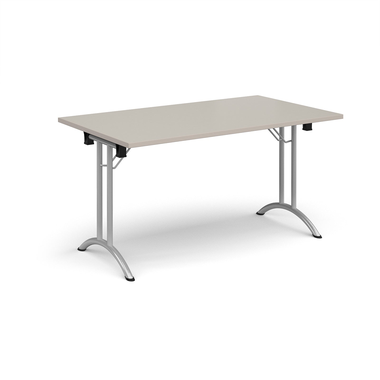 Rectangular folding leg table with curved feet