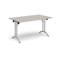 Rectangular folding leg table with curved feet