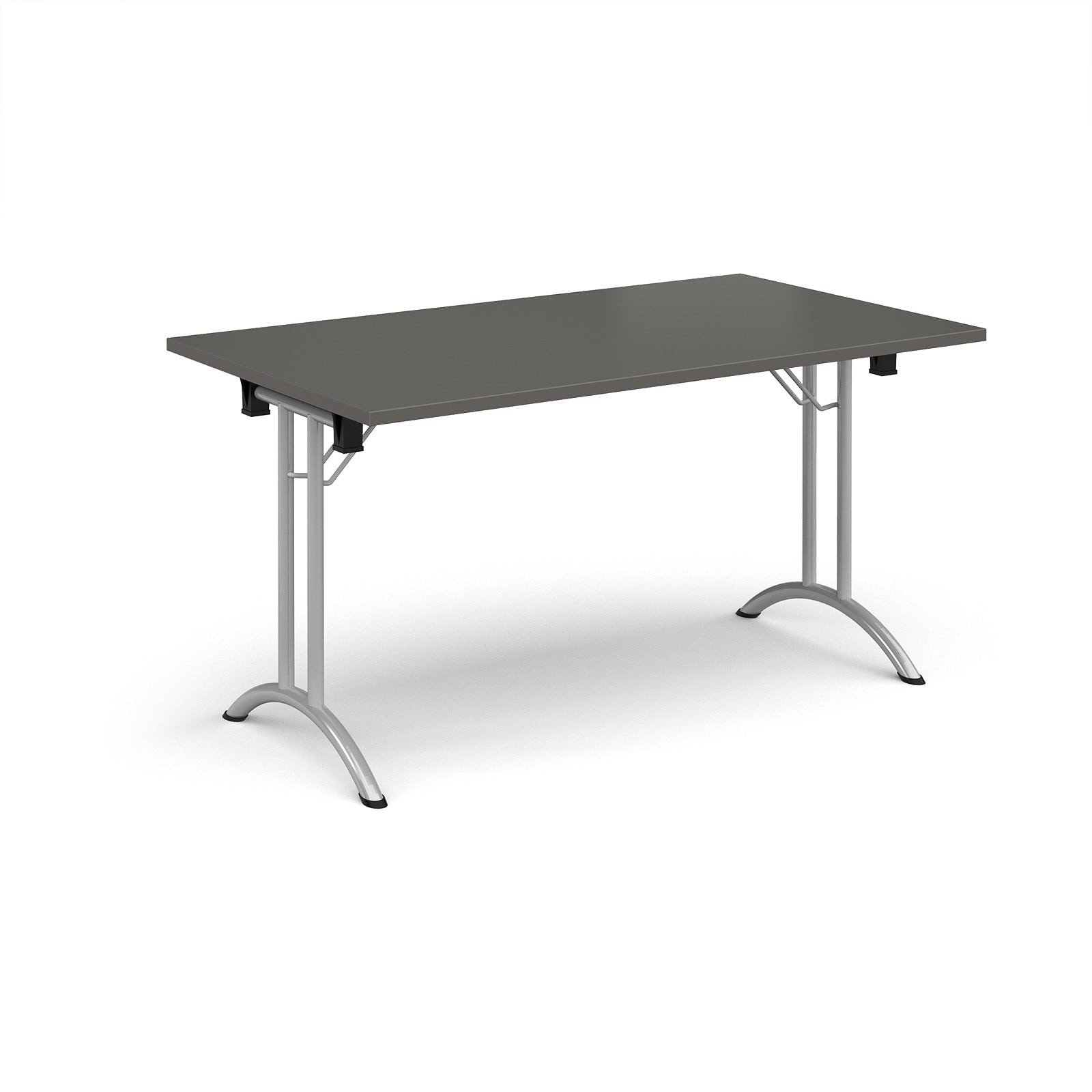 Rectangular folding leg table with curved feet