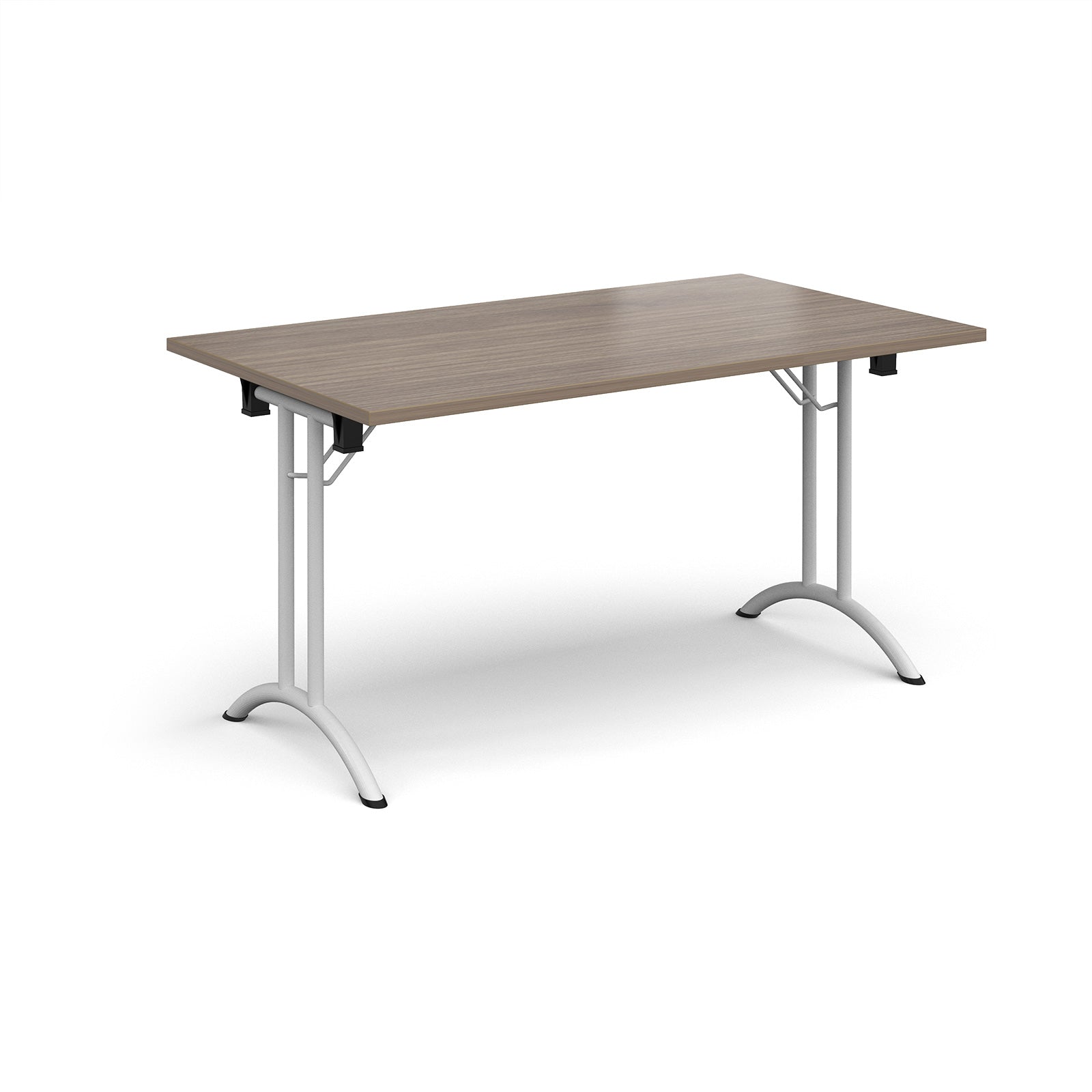 Rectangular folding leg table with curved feet