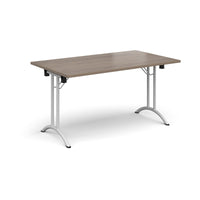 Rectangular folding leg table with curved feet