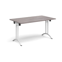 Rectangular folding leg table with curved feet