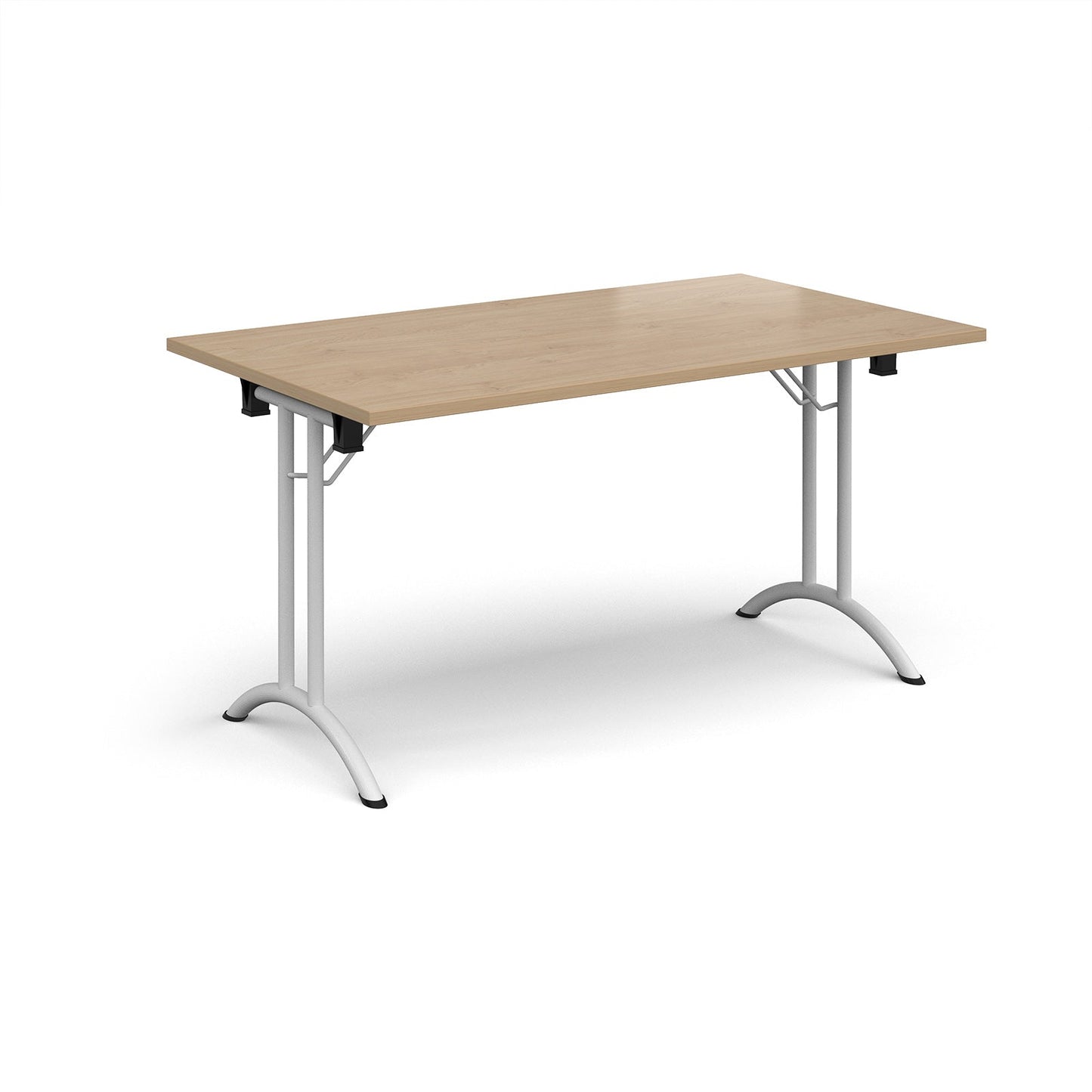 Rectangular folding leg table with curved feet