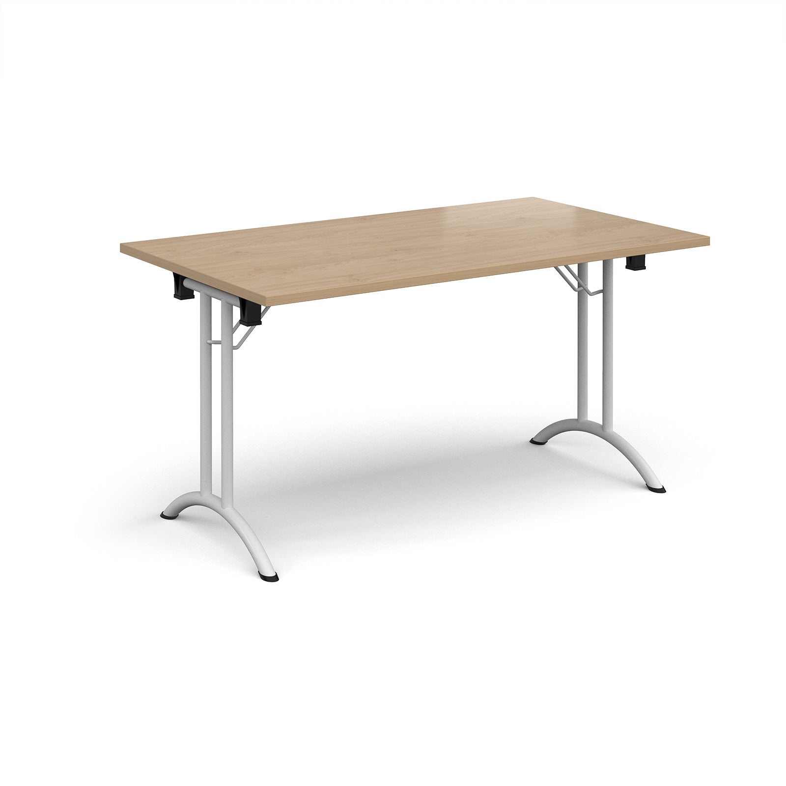 Rectangular folding leg table with curved feet