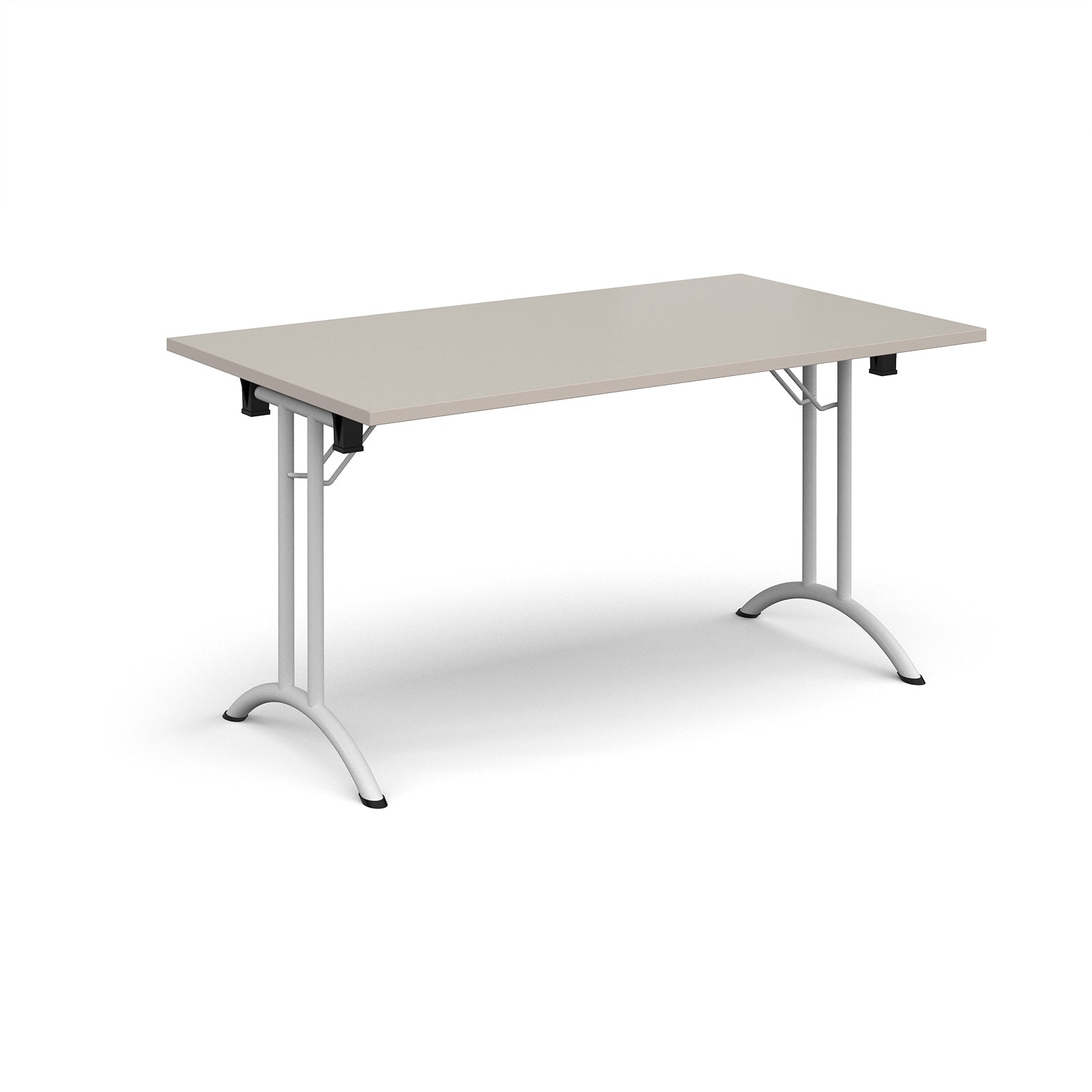Rectangular folding leg table with curved feet