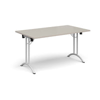 Rectangular folding leg table with curved feet