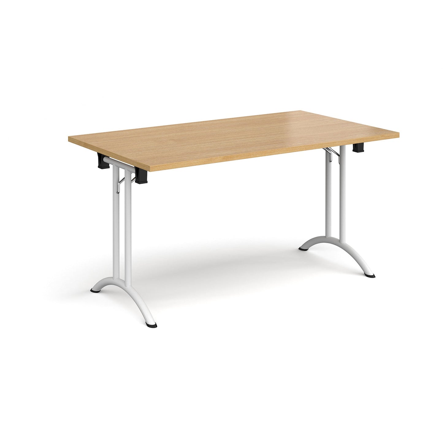 Rectangular folding leg table with curved feet