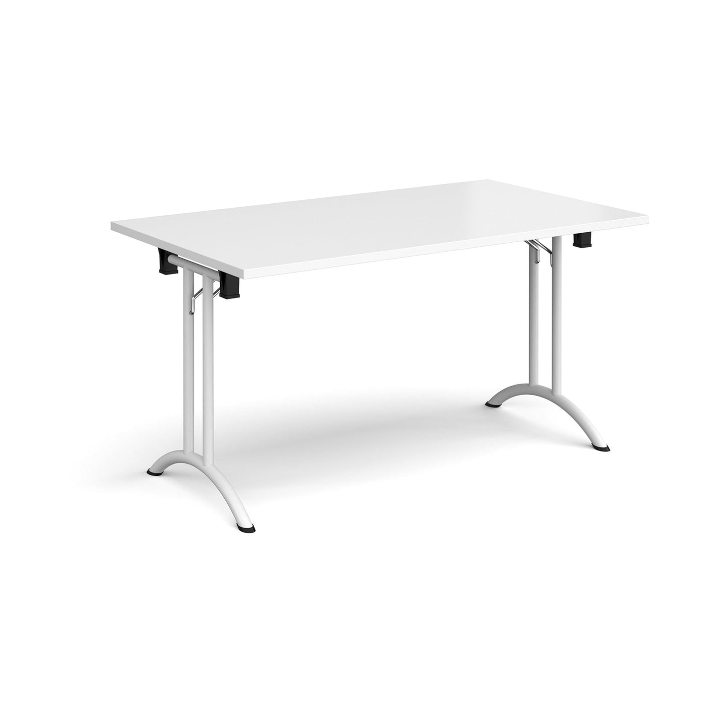 Rectangular folding leg table with curved feet