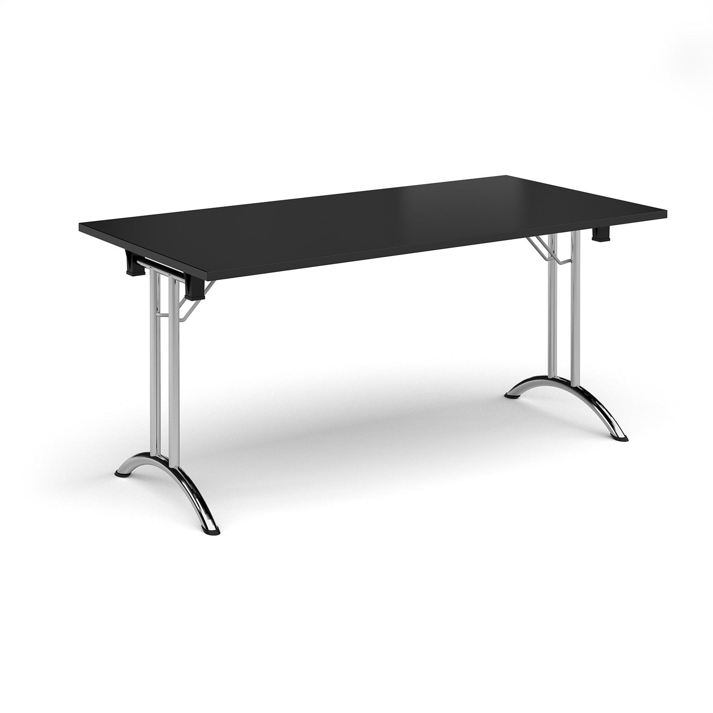 Rectangular folding leg table with curved feet