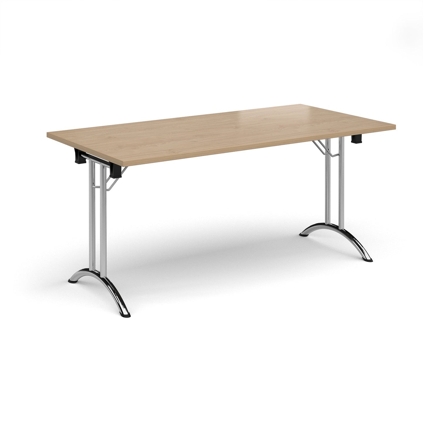 Rectangular folding leg table with curved feet