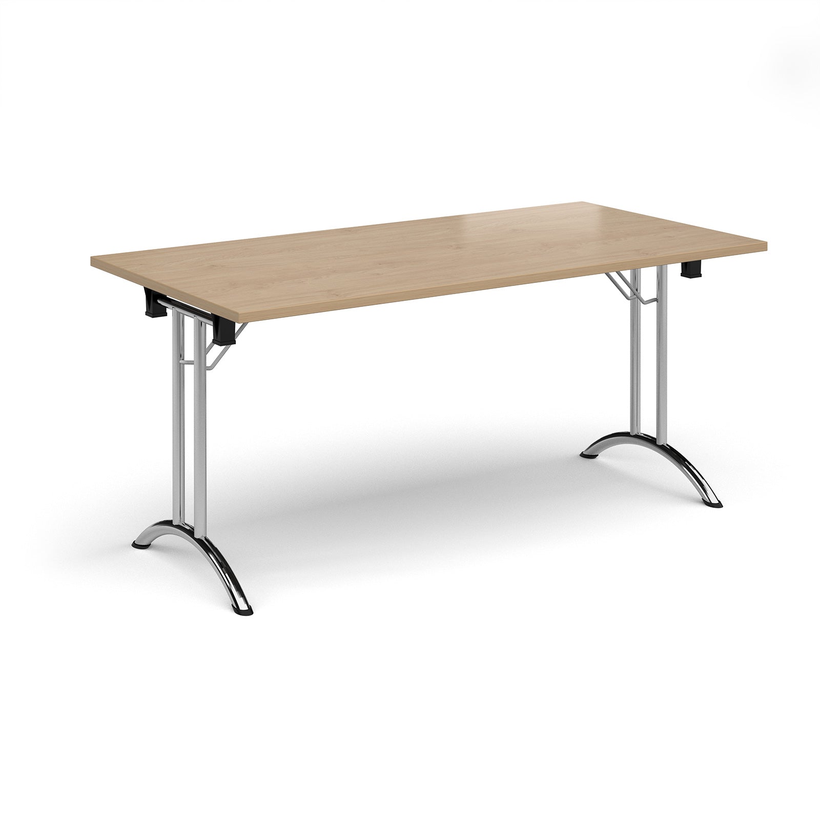 Rectangular folding leg table with curved feet