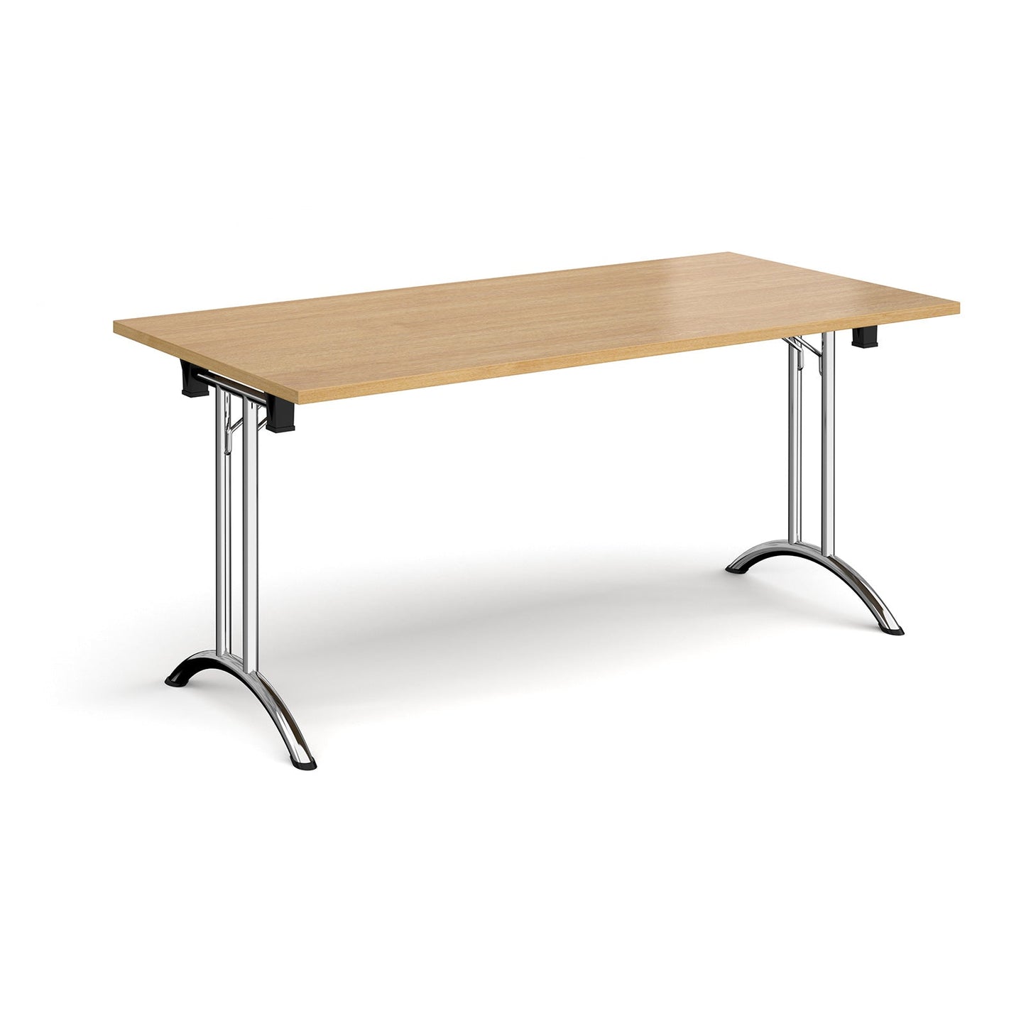 Rectangular folding leg table with curved feet
