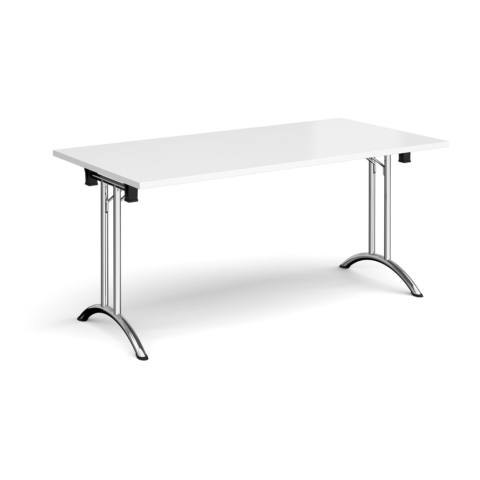 Rectangular folding leg table with curved feet