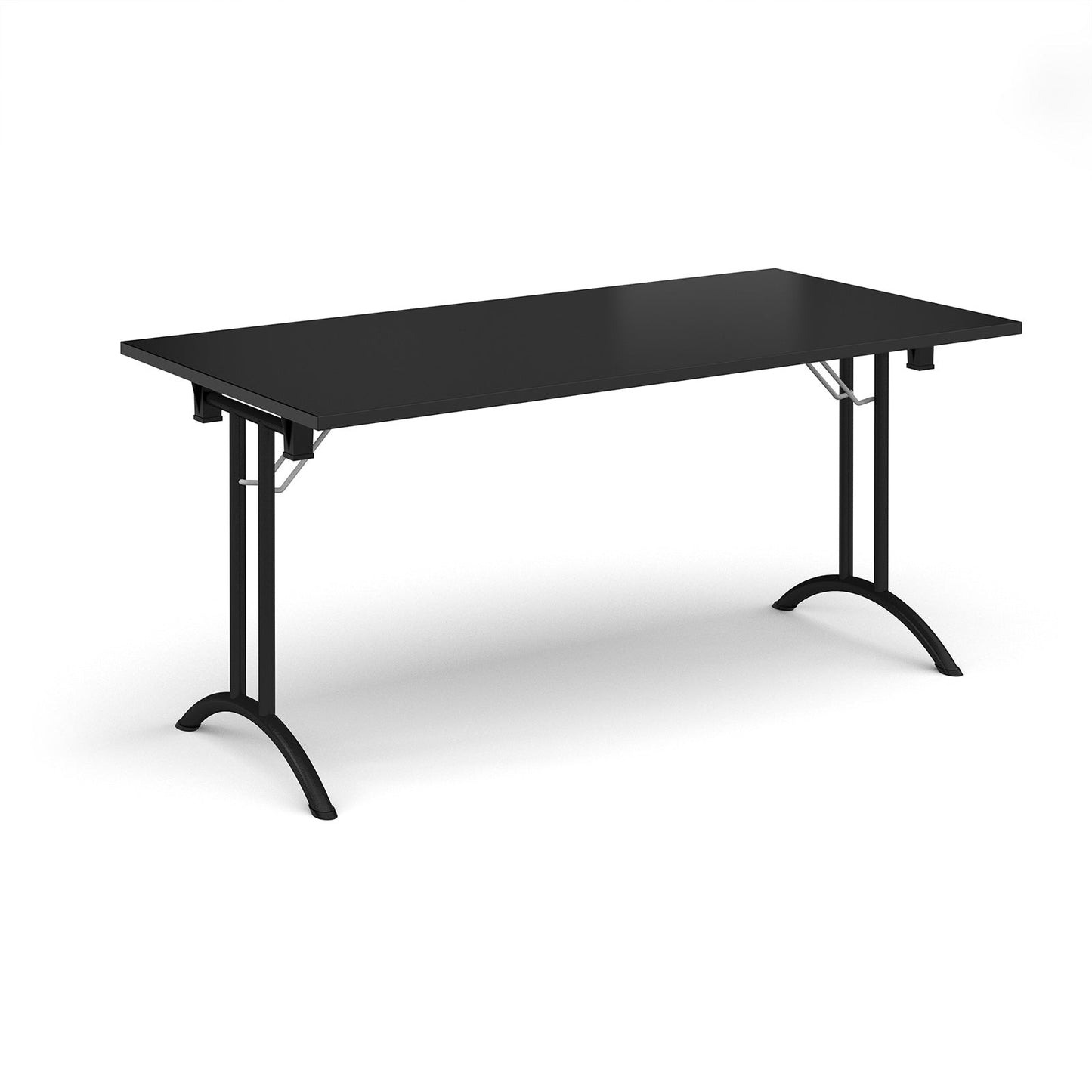 Rectangular folding leg table with curved feet