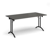 Rectangular folding leg table with curved feet