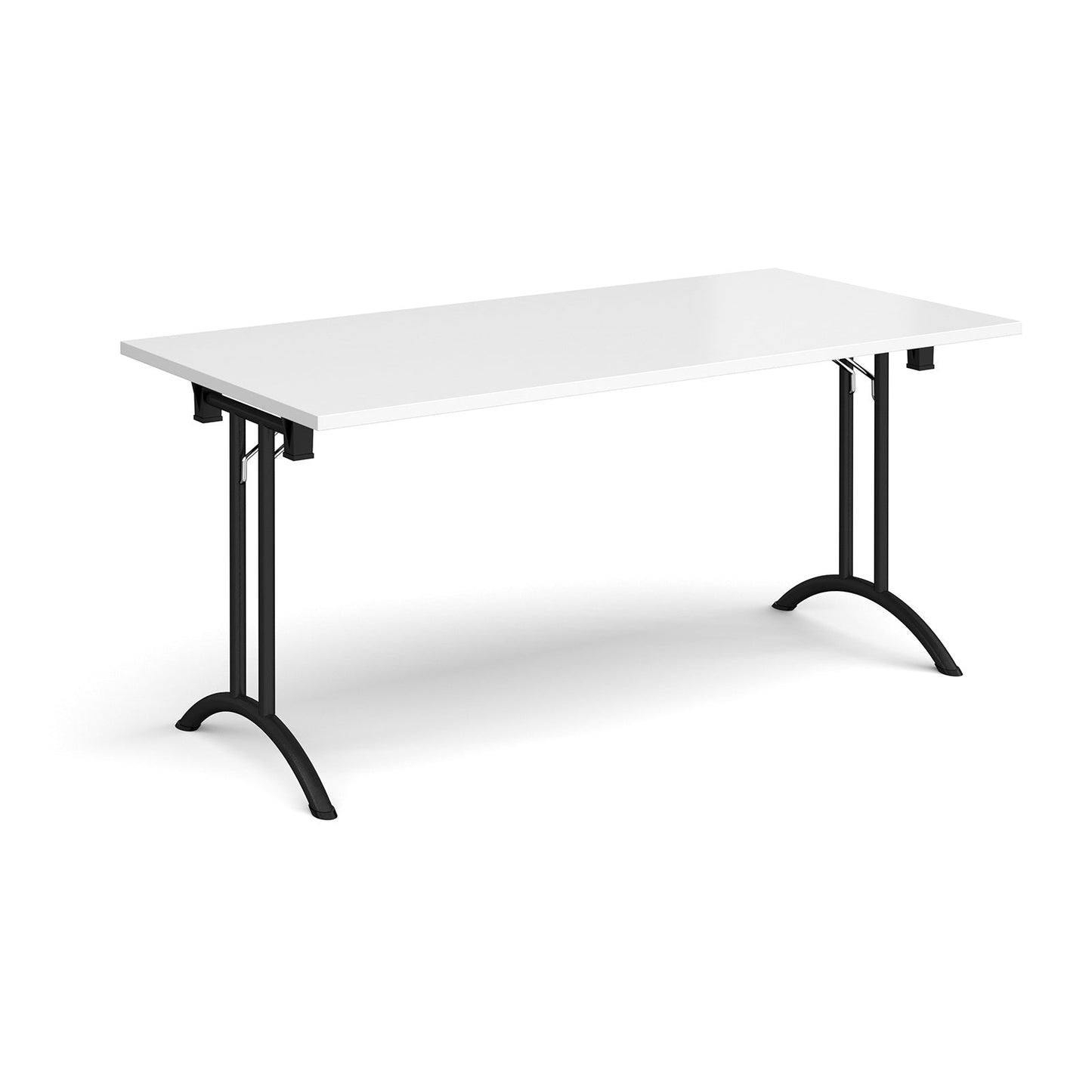 Rectangular folding leg table with curved feet