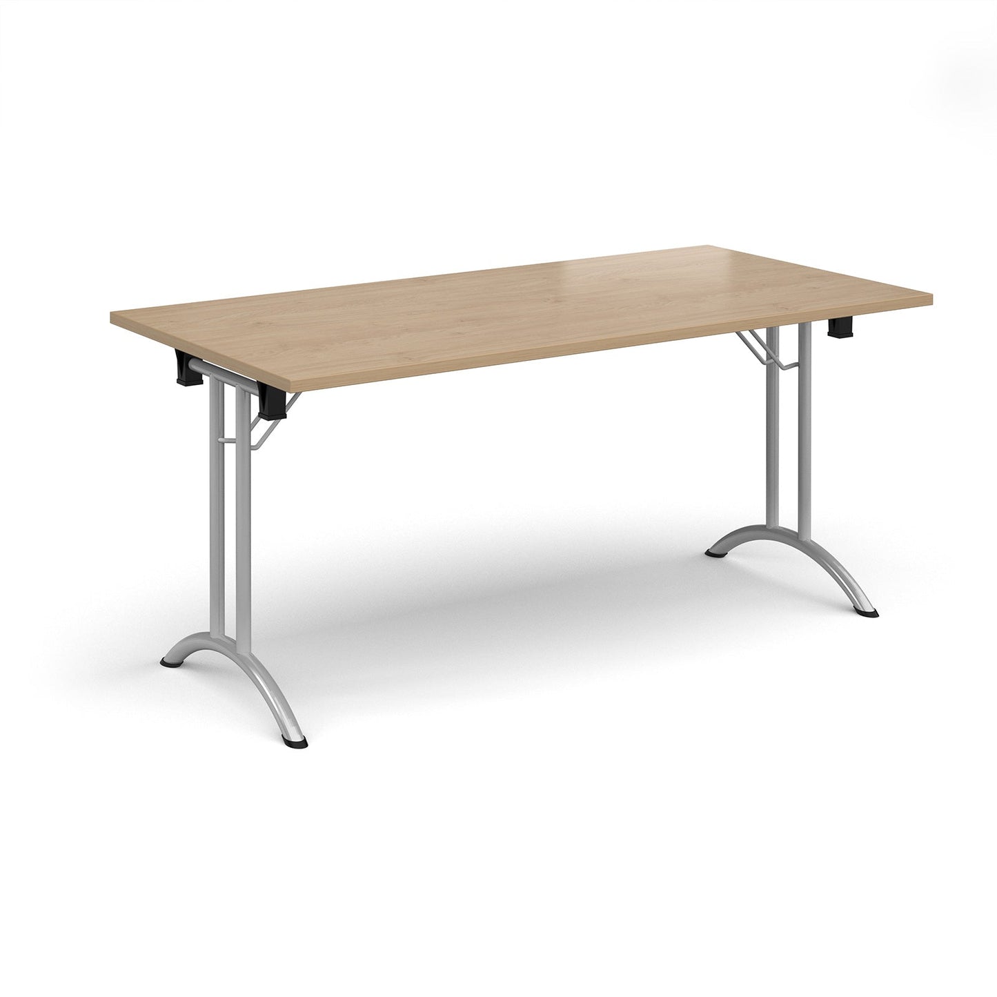 Rectangular folding leg table with curved feet