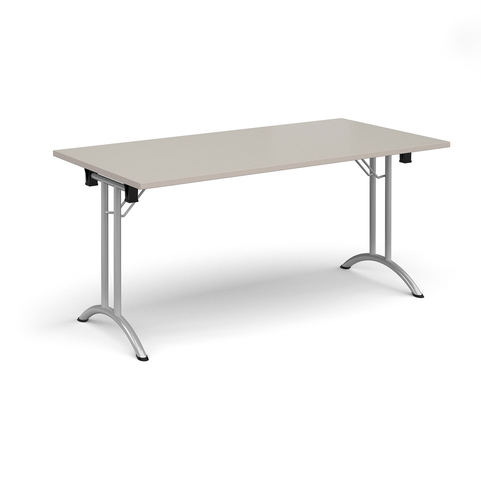Rectangular folding leg table with curved feet