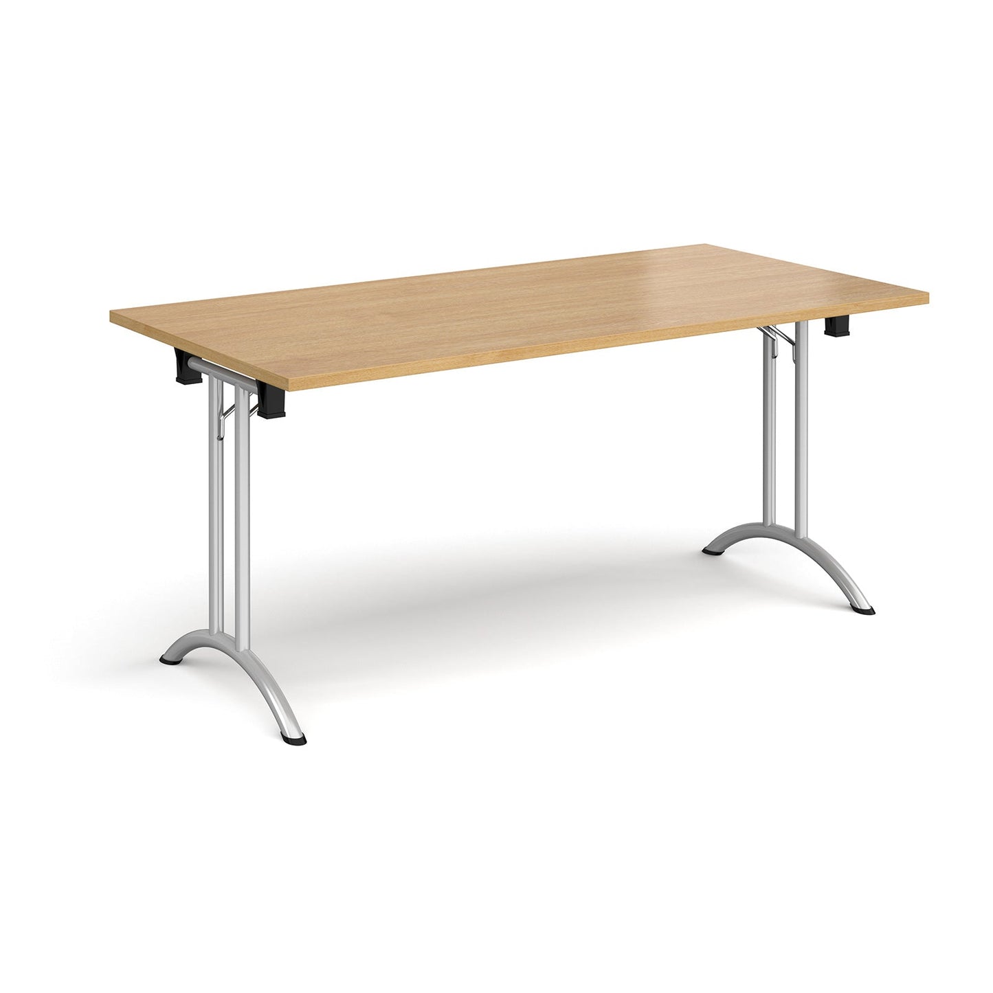 Rectangular folding leg table with curved feet