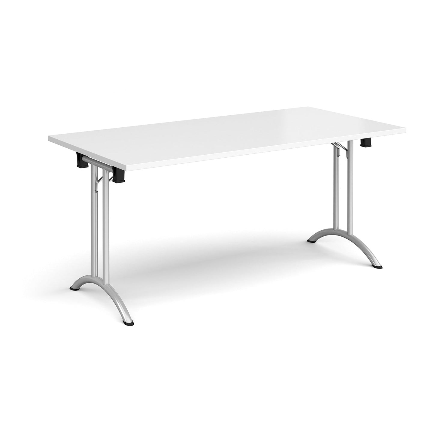 Rectangular folding leg table with curved feet
