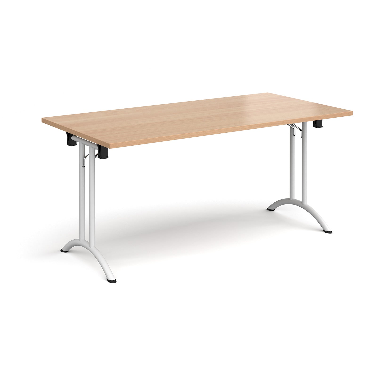 Rectangular folding leg table with curved feet