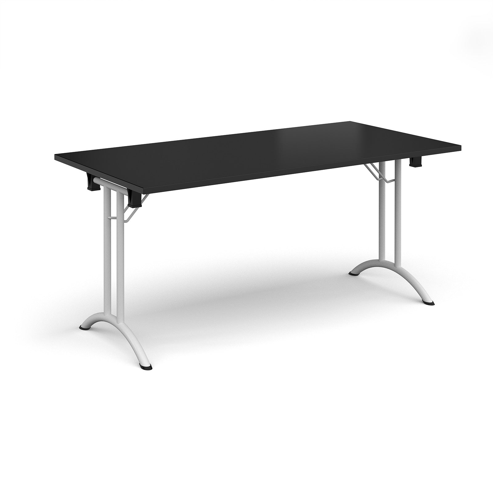 Rectangular folding leg table with curved feet