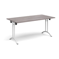 Rectangular folding leg table with curved feet
