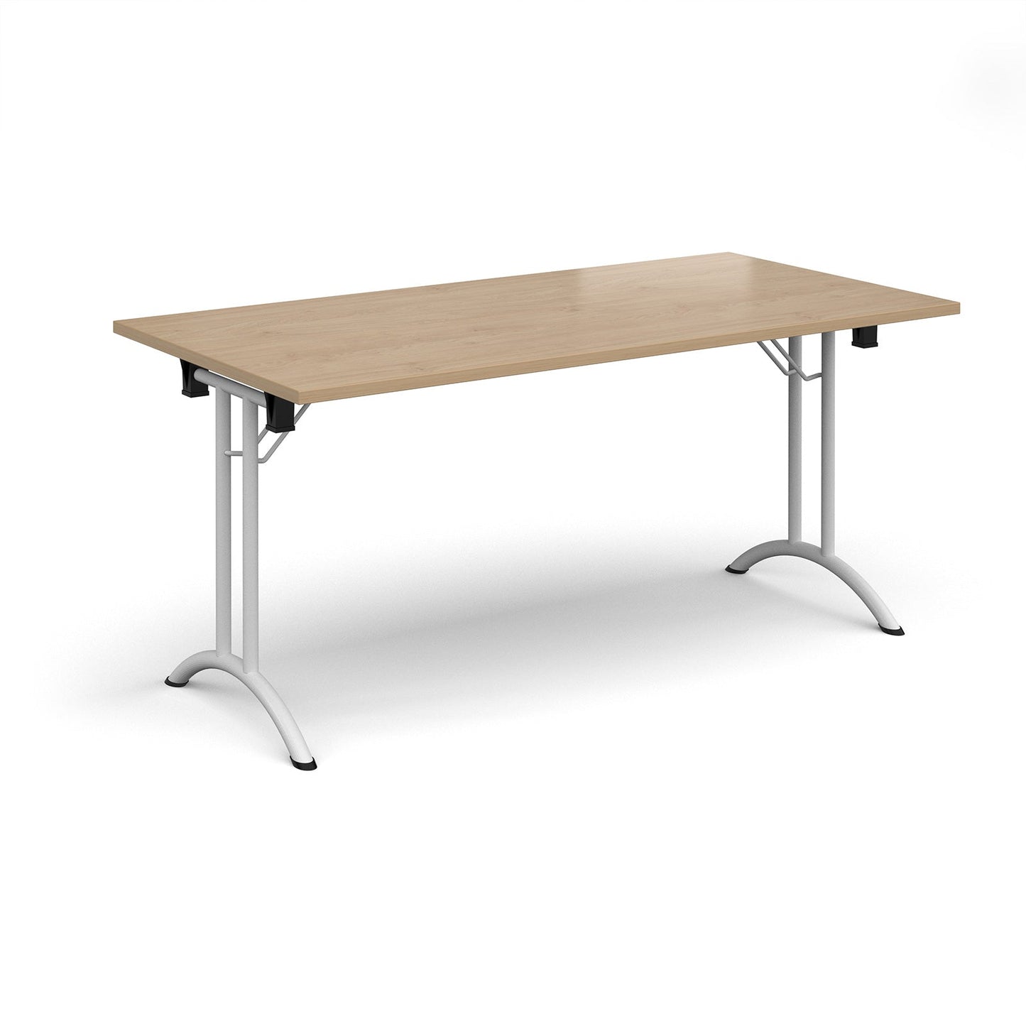 Rectangular folding leg table with curved feet