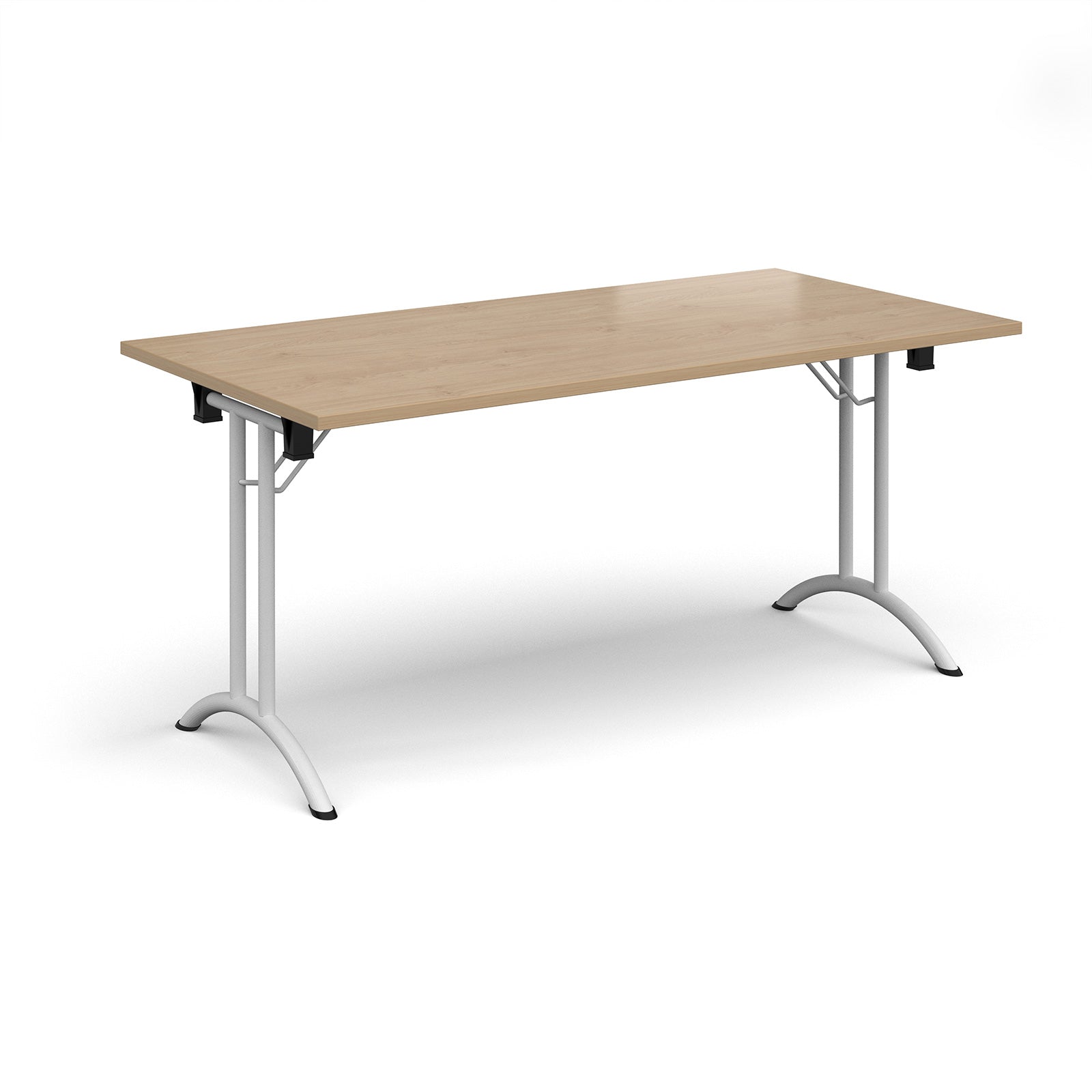 Rectangular folding leg table with curved feet