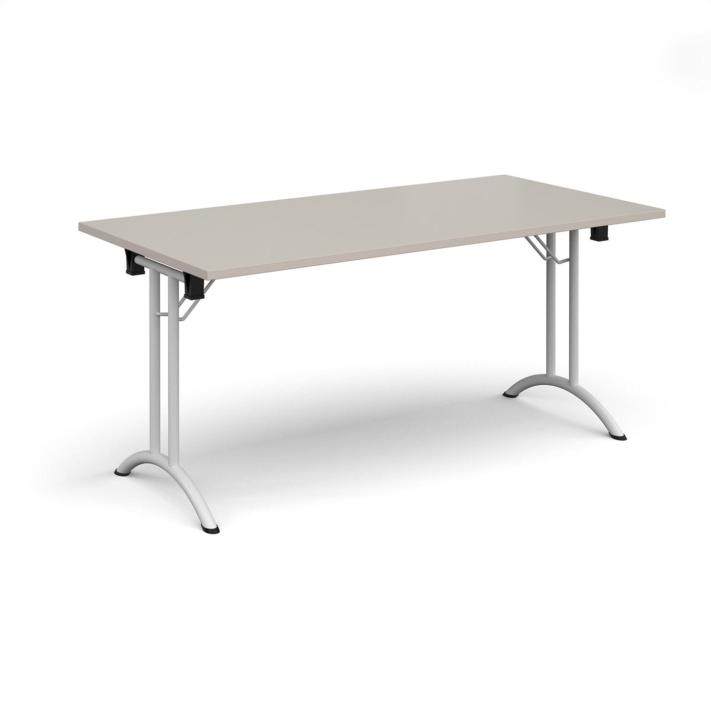 Rectangular folding leg table with curved feet
