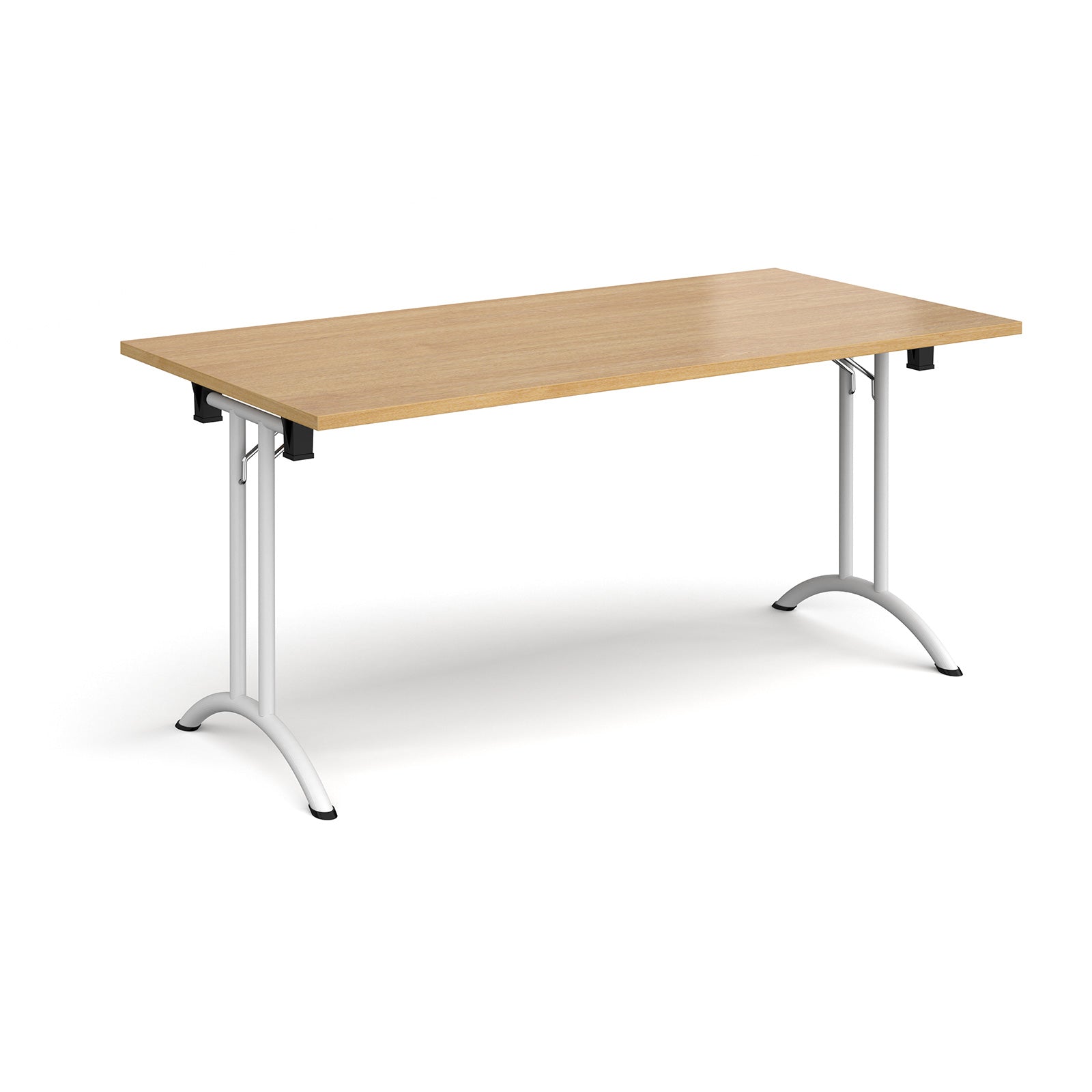 Rectangular folding leg table with curved feet