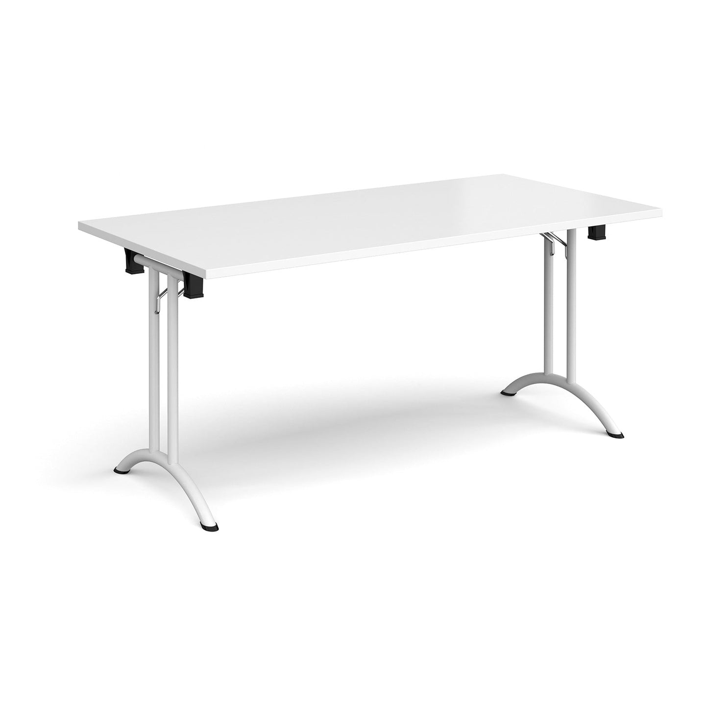 Rectangular folding leg table with curved feet