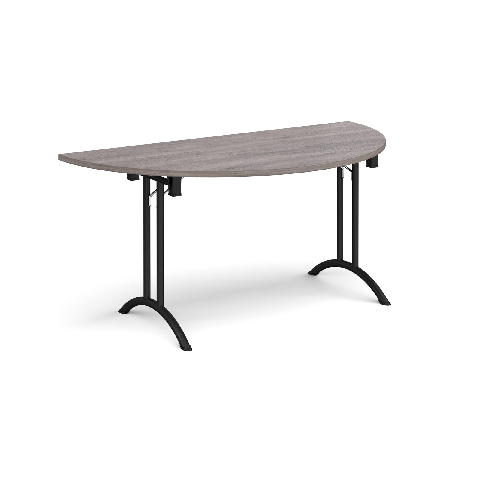 Semi circular folding leg table with curved feet